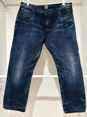 PRPS Barracuda Jeans Men’s 42x30 Dark Blue Wash Distressed Premium Denim Relaxed
